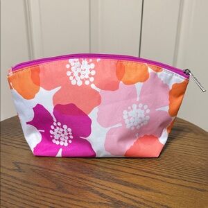 Clinique Floral Cosmetic Bag - Pink, Orange, White